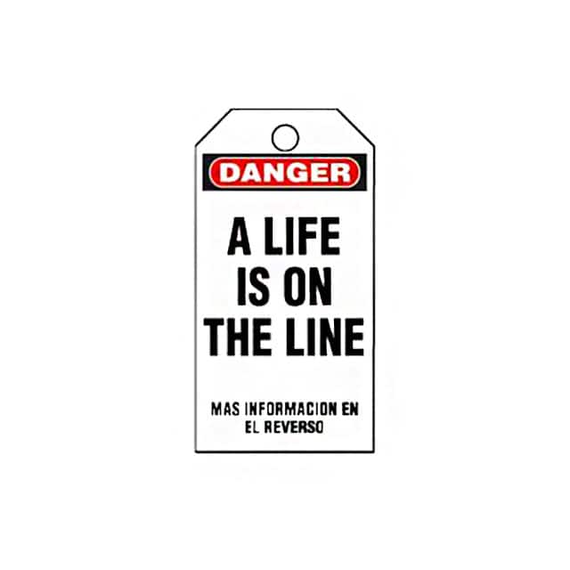 PVT-97S-Q TAG ELECTRL WARN 5.75"X3" BLK/RD