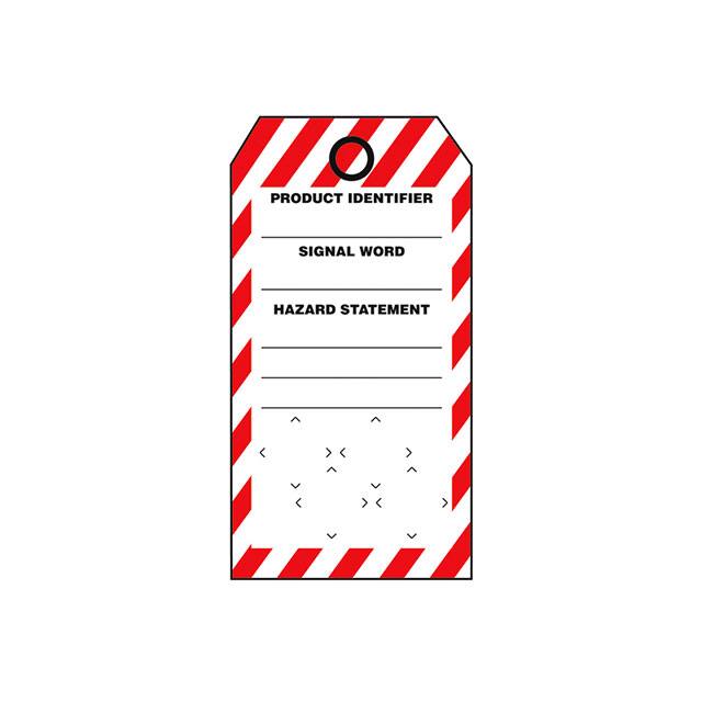PVT-GHS-Q TAG ELECTRL WARN 5.75"X3" BLK/RD