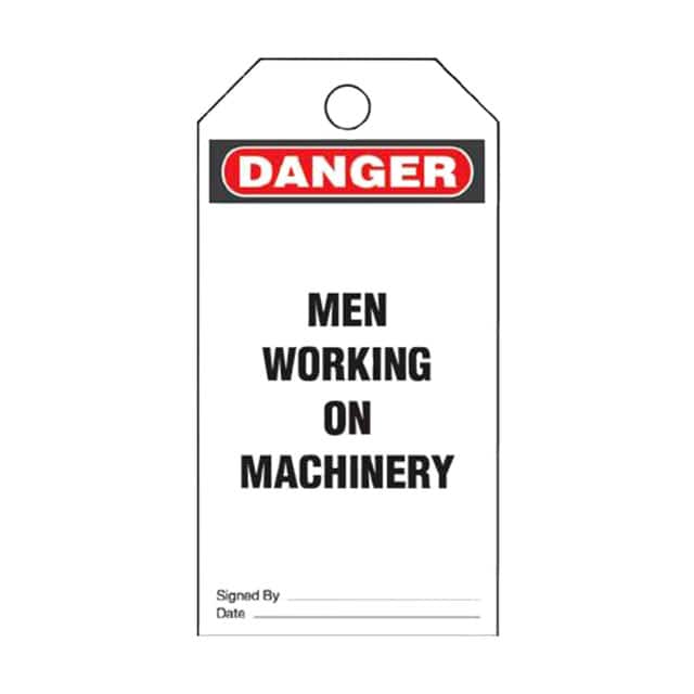PVT-9-Q TAG ELECTRL WARN 5.75"X3" BLK/RD