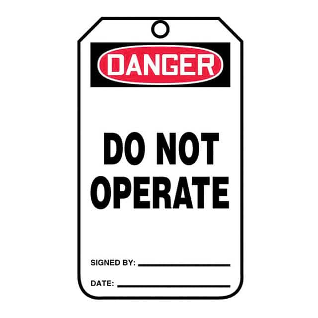 PCT-1004 TAG 5.75"X3.25" RED/BLACK/WHITE