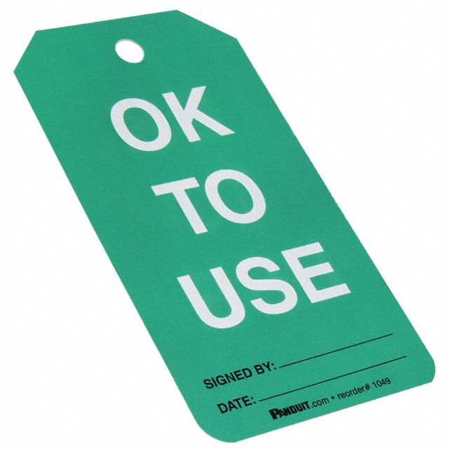PCT-1049 TAG 5.75"X3.25" WHITE/GREEN