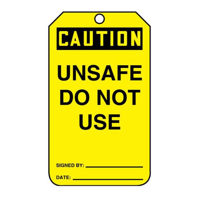 PCT-1001 TAG 5.75"X3.25" BLACK/YELLOW