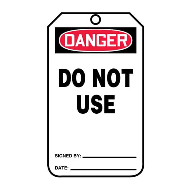 PCT-1003 TAG 5.75"X3.25" RED/BLACK/WHITE
