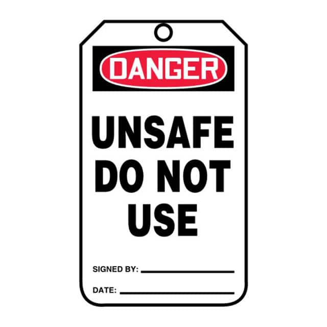 PCT-1008 TAG 5.75"X3.25" RED/BLACK/WHITE