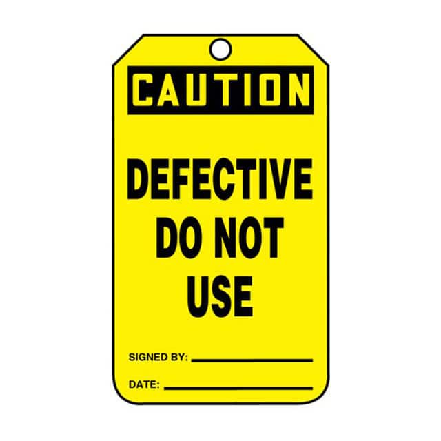 PCT-1034 TAG 5.75"X3.25" BLACK/YELLOW