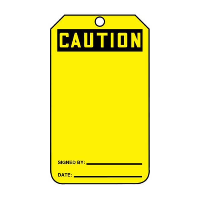 PCT-1037 TAG 5.75"X3.25" BLACK/YELLOW