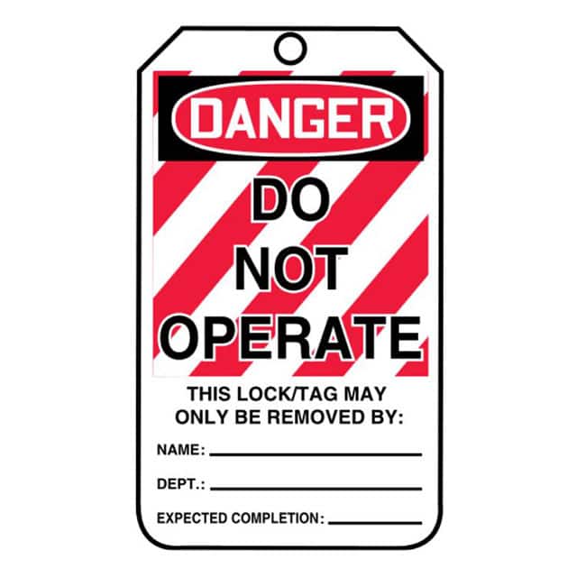 PCT-1050 TAG 5.75"X3.25" WHITE/RED