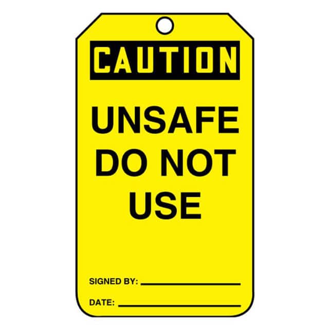 PVT-1001 TAG 5.75"X3.25" BLACK/YELLOW