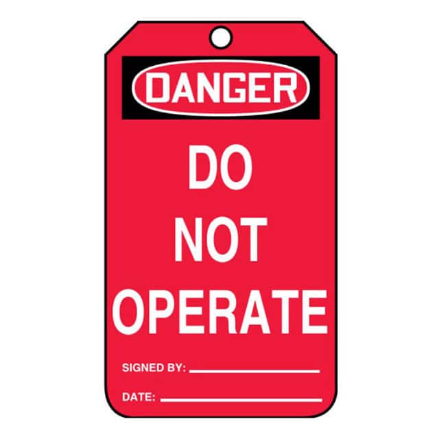 PVT-1002 TAG 5.75"X3.25" BLACK/WHITE/RED