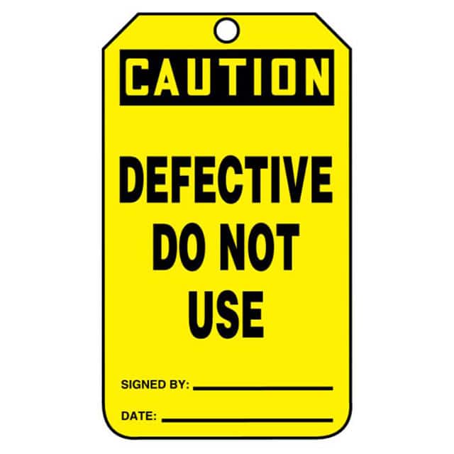 PVT-1034 TAG 5.75"X3.25" BLACK/YELLOW