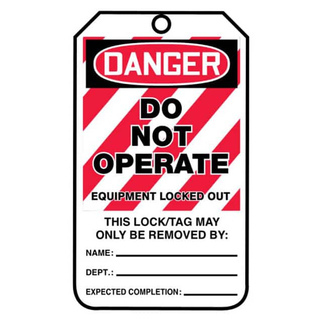 PVT-1054-Q SFTYTAG,LO DGR DO NT OP EQPMT LC