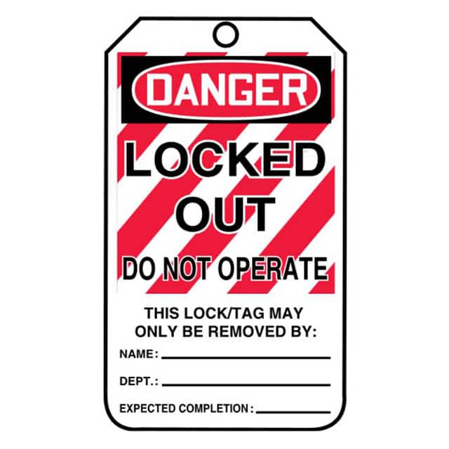 PVT-1055-Q SFTYTAG,LO DGR LOCKED OUT DO NT