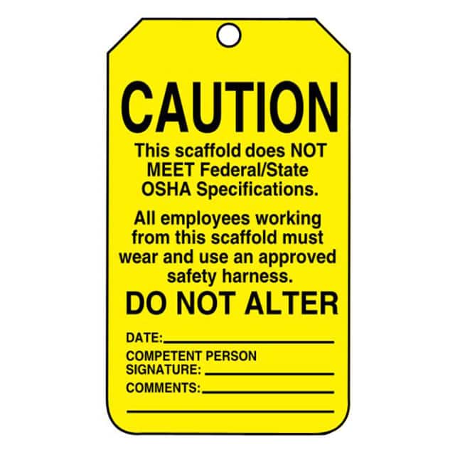 PVT-1155 TAG 5.75"X3.25" BLACK/YELLOW