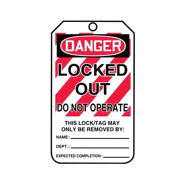 PCT-1094-C TAG,DGR LCKD OUT,DO NT OP,BK LO,