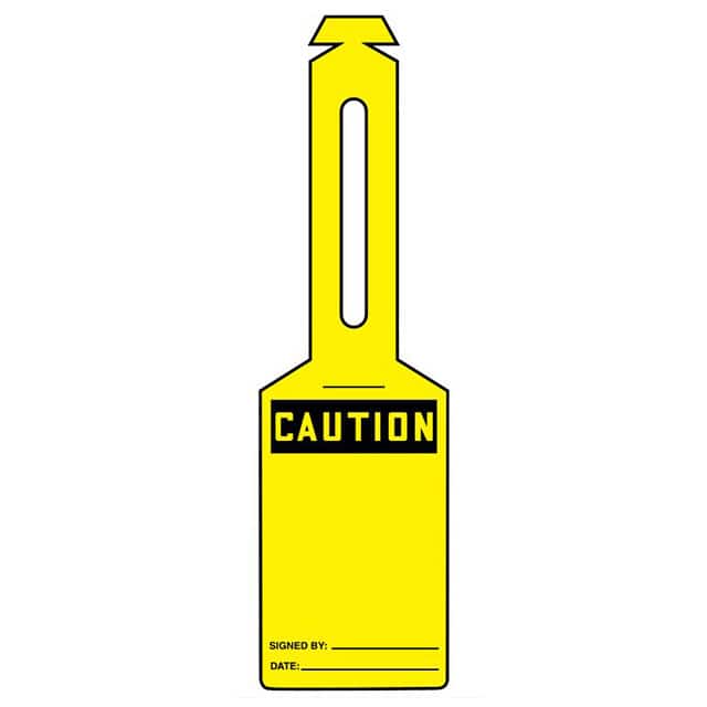 PVT-1070-Q TAG 13.75"X 5.25" BLACK/YELLOW