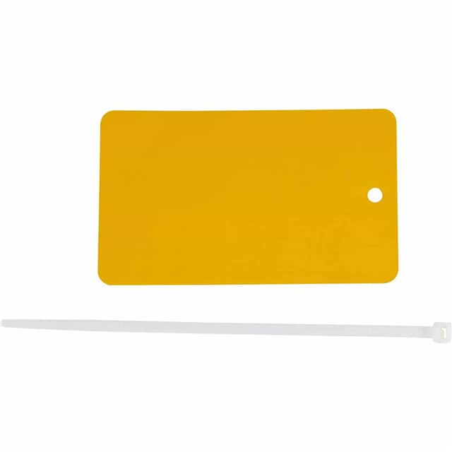 56936 METAL WRITE-ON TAG,YELLOW W/TIES