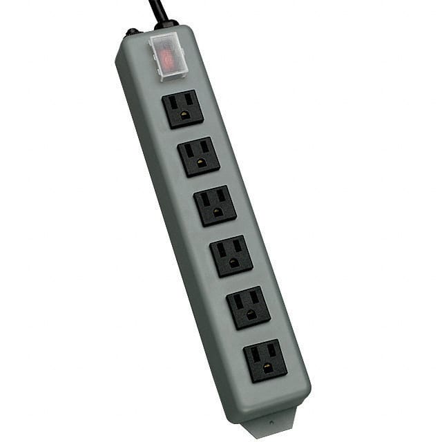 6SP POWER STRIP 12.5"15A 6OUT 6'CORD
