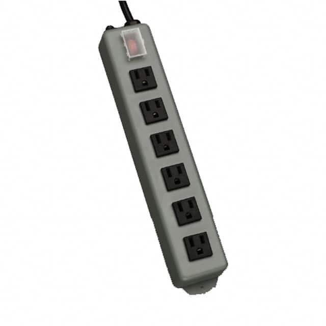 UL24CB-15 POWER STRIP 12.5" 6OUT 15'CORD