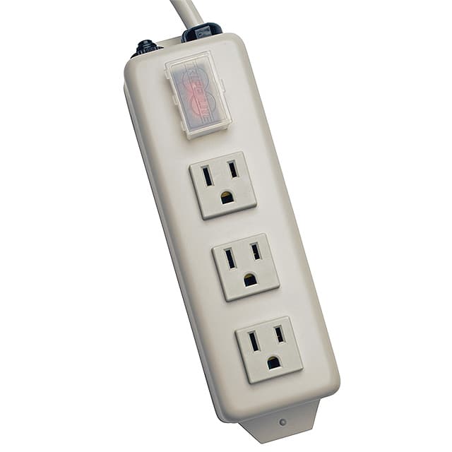 TLM306NC POWER STRIP 3OUT 6'CORD METAL