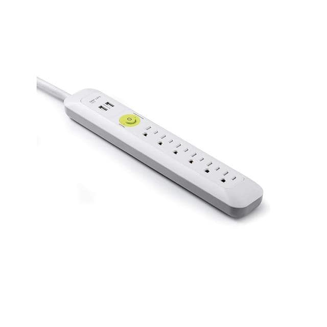 0-2518 Surge Protector, 6 Outlet, 2 USB