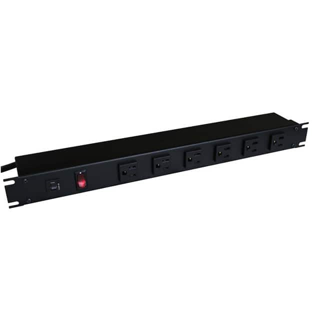1582H8A1BK POWER STRP 19"15A 8OUT 6'CRD BLK