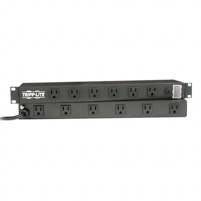 RS1215-RA PWR STRIP 12OUT R/A 19" RACK MNT