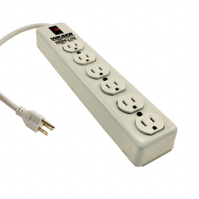 6SPDX-15 POWER STRIP 12.5"15A 6OUT15'CORD