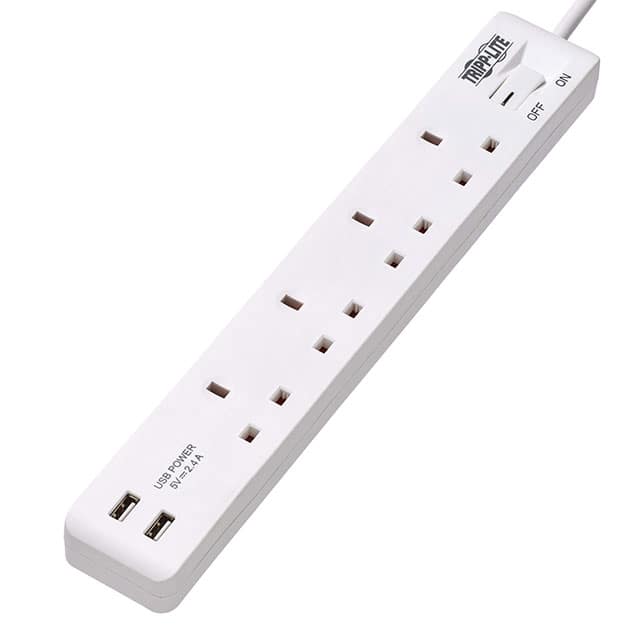 PS4B18USBW 4-OUTLET POWER STRIP WITH USB-A
