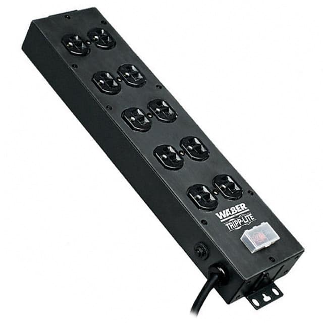 UL800CB-15 POWER STRIP 17.5" 10OUT 15'CORD