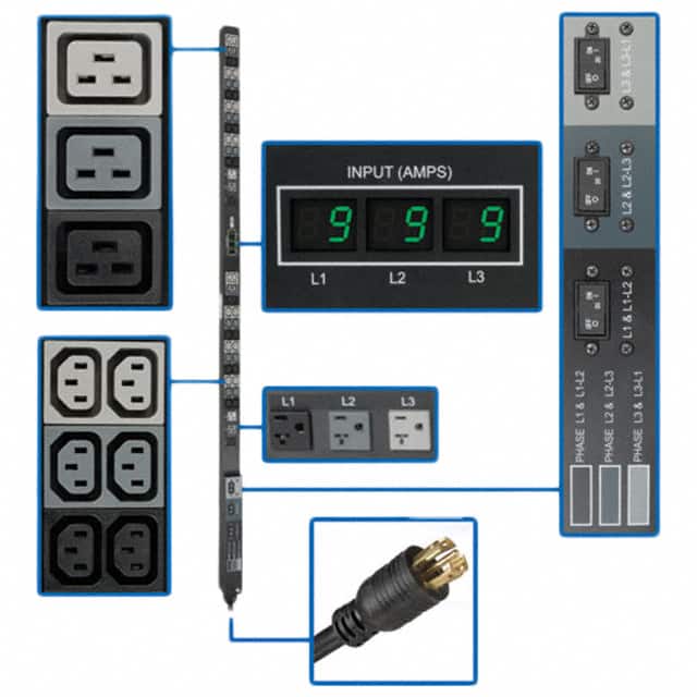 PDU3MV6L2130 PDU 3-PHASE METERED 208V 120V