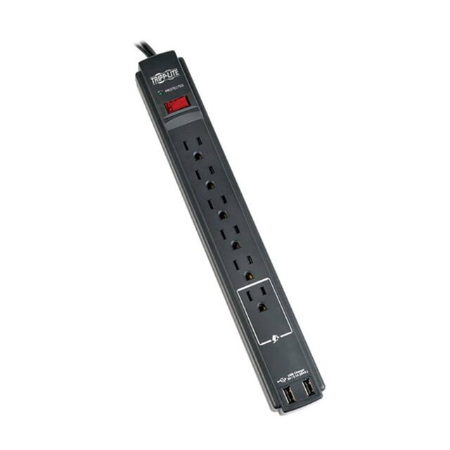 TLP606USBBTAA SURGE PROTCT STRIP USB OUTLET 6'