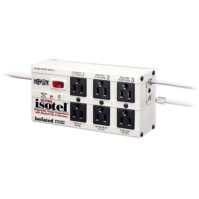 ISOTEL6 ULTRA SURGE SUPPR 6OUT 6'CORD W/RJ11