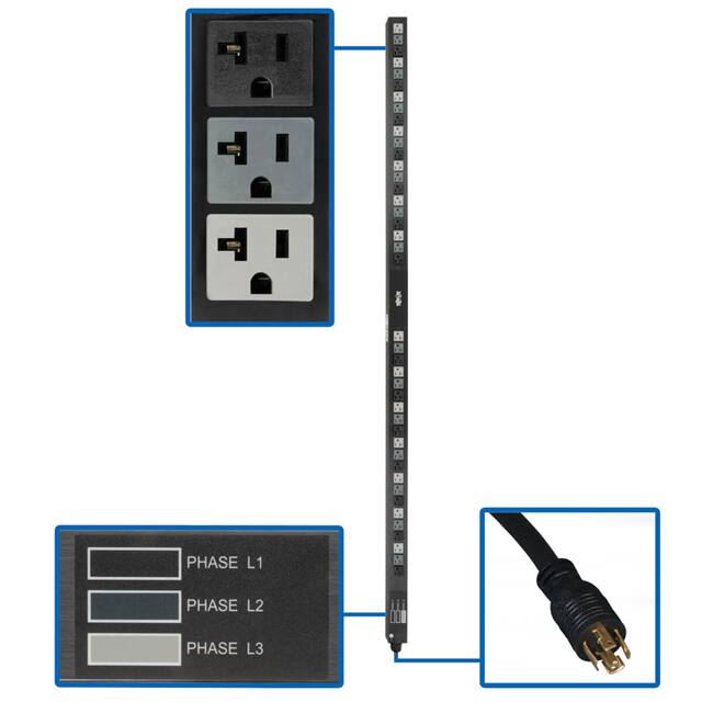 PDU3V6L2120LV 5.7KW 3-PHASE BASIC PDU - 42 NEM