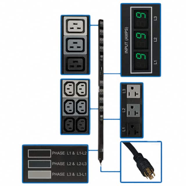 PDU3MV6L2120 PDU 3-PHASE METERED 208/120V