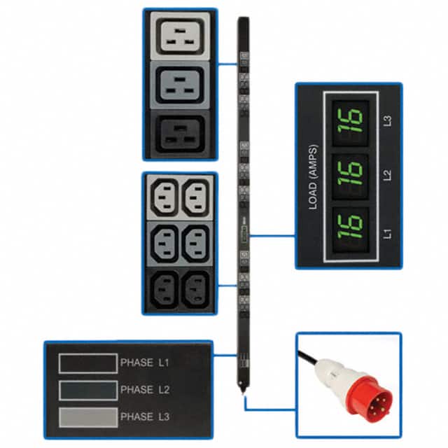 PDU3XMV6G20 PDU 3-PHASE METER 240V/230V/220V