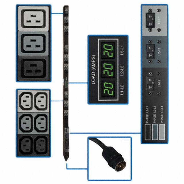 PDU3MV6H50 PDU 3-PHASE METERED 208V 12.6 KW
