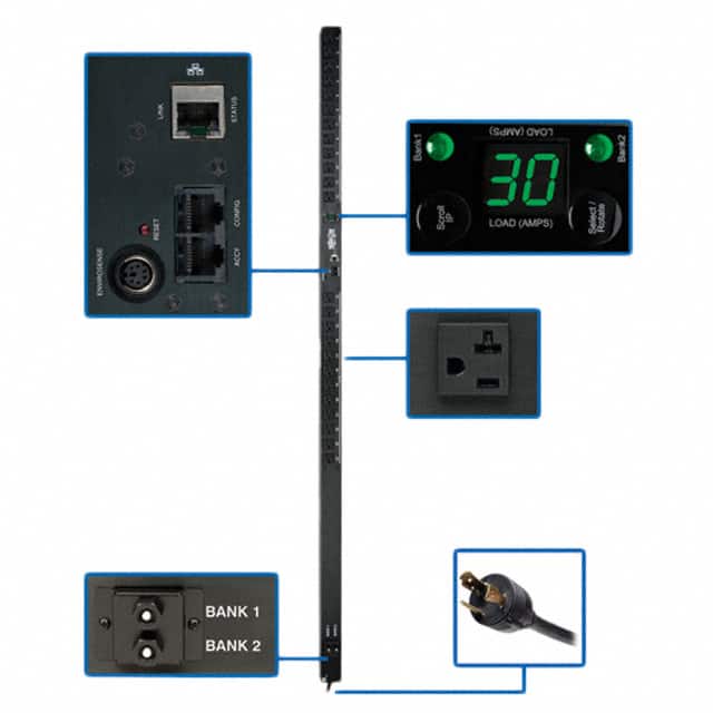 PDUMNV30 PDU MONITORED 5-15/20R 24 OUTLET