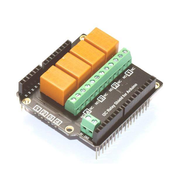 Cascadable 4-Channel I2C Relay Pre-Assembled DIY Kit for Arduin