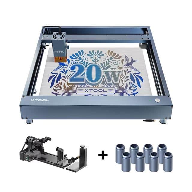 D1 Pro 20W-RA2 Pro Laser Engraver Grey xTool-20W-400mm/s-0.08*0.10mm