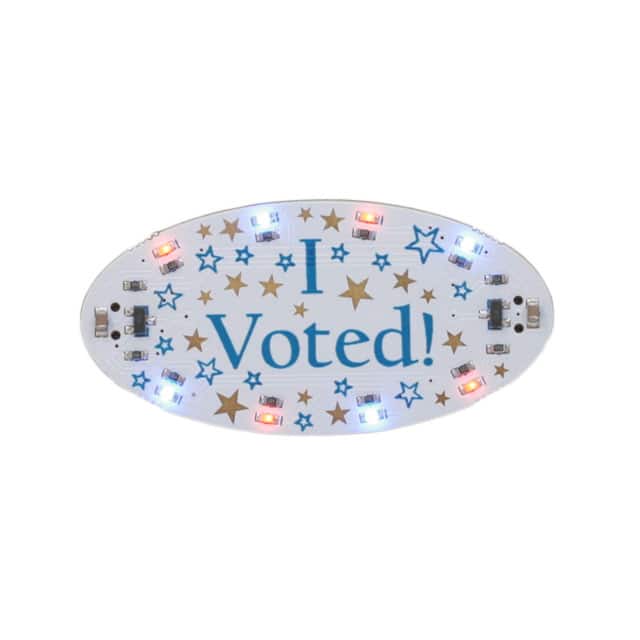 IVT-0002 I VOTED BLINKY BADGE WEARABLE