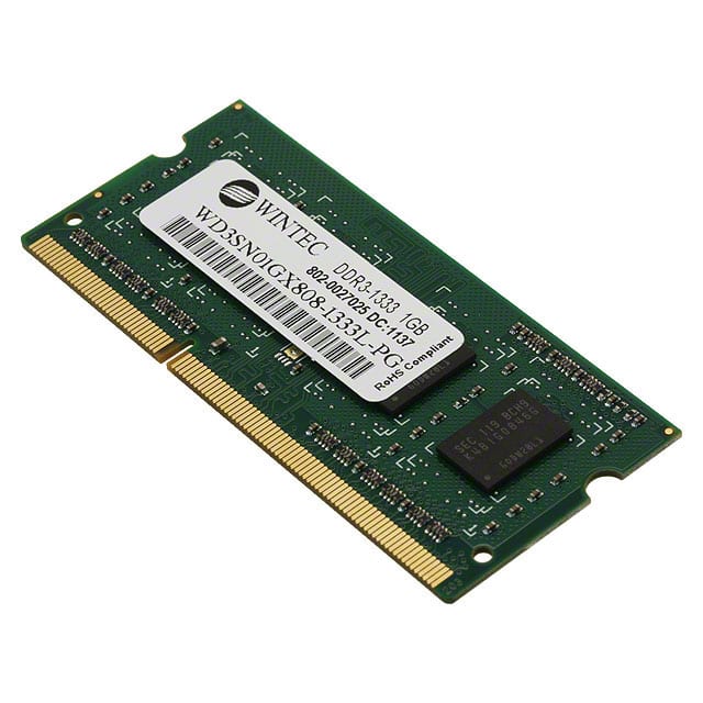WD3SN01GX808-1333L-PG MODUL DDR3 SDRAM 1GB 204SO-UDIMM