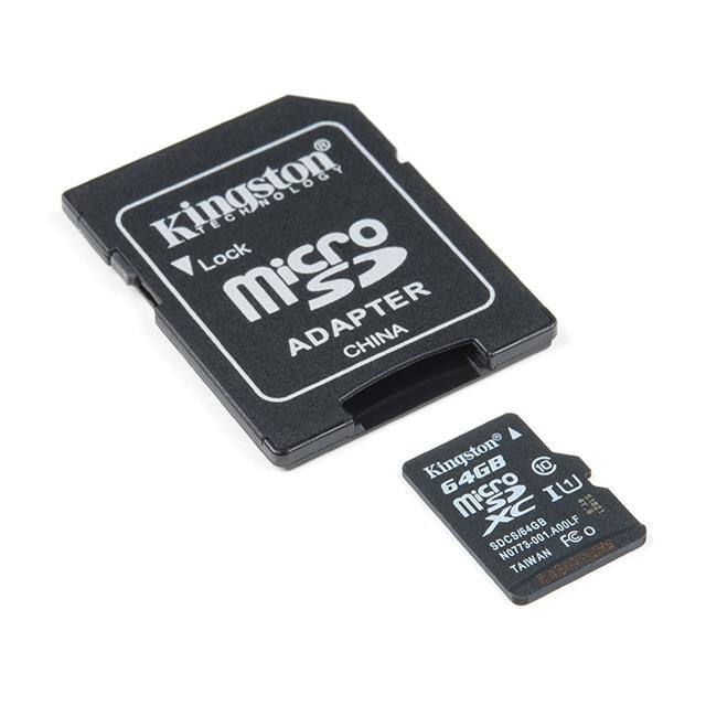 COM-14833 MEM CARD MICROSD 64GB CLASS 10