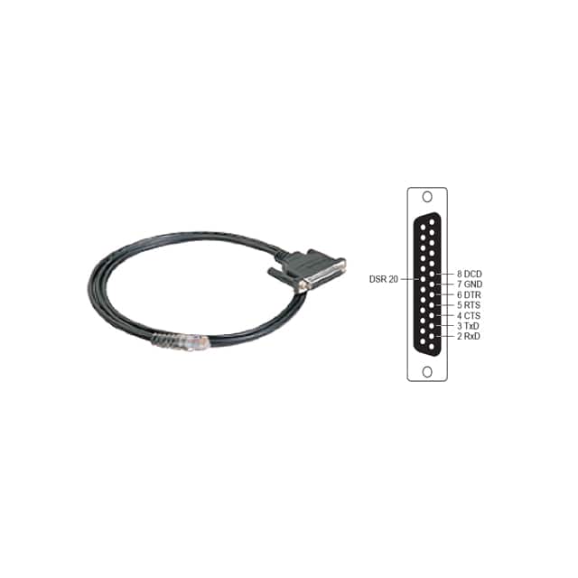 CBL-RJ45F25-150 8PIN RJ45 TO FEMALE DB25 CONNECT