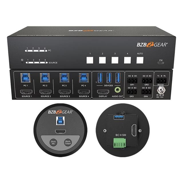BG-UHD-KVM41-KIT 4X1 HDMI2/USB3 KVM SWITCHER KIT