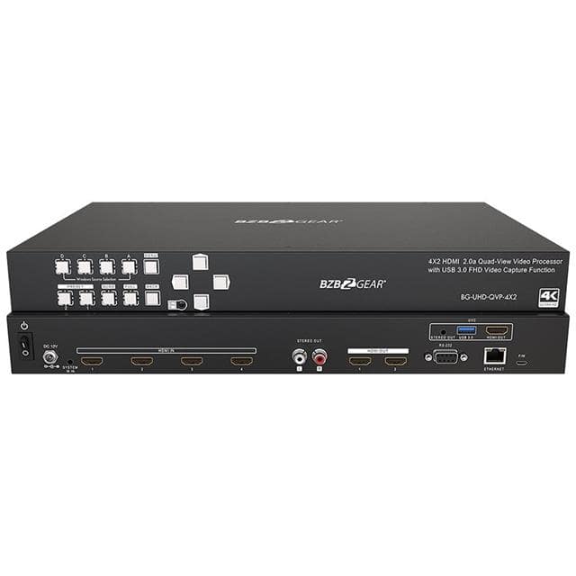 BG-UHD-QVP-4X2 4X2 MULTIVIEWER/SWITCHER/SCALER