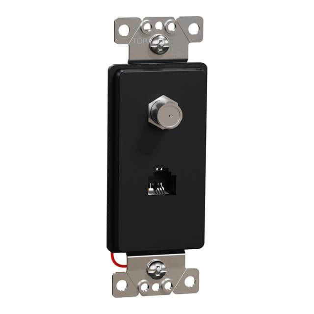 SQR87CT1BK CATV/TEL F/RJ11 4P4C STRAP BK