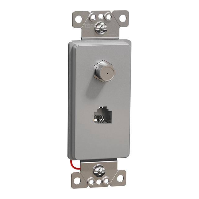 SQR87CT1GY CATV/TEL F/RJ11 4P4C STRAP GY
