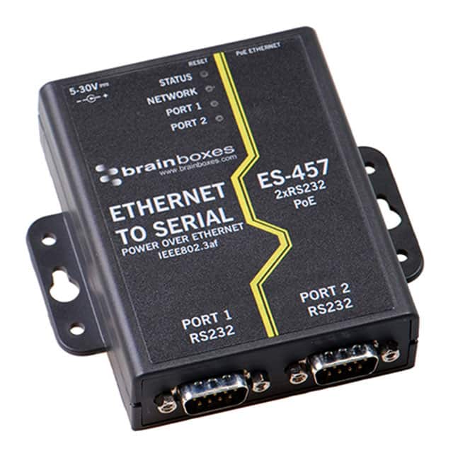 ES-457 2 PORT RS232 POE ETHERNET TO SER