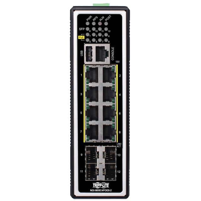 NGI-M08C4POE8-2 8-PORT MANAGED INDUSTRIAL GIGABI