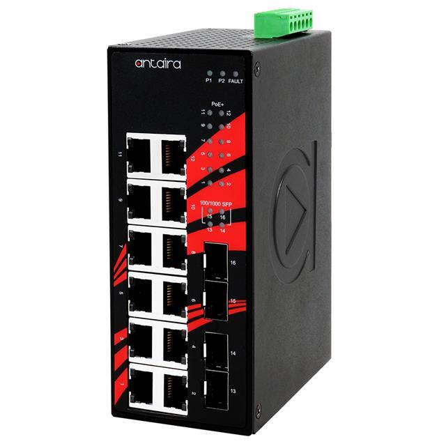 LNP-1604G-SFP 16-PORT INDUSTRIAL  GIGABIT POE+